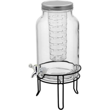 Imagem de REFRESQUEIRA COM SUPORTE HOME&CO VIDRO 5,5L 44x19x19cm TRANSPARENTE SU