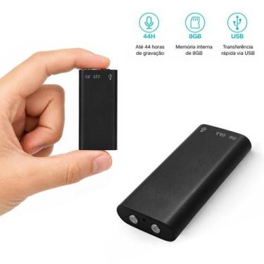 Imagem de Mini Gravador de Voz Portátil Discreto Pen Drive USB MP3 Player Ativaç