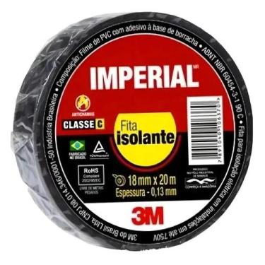 Imagem de Fita Isolante Imperial 3m 18mm X 20 Metros Preta