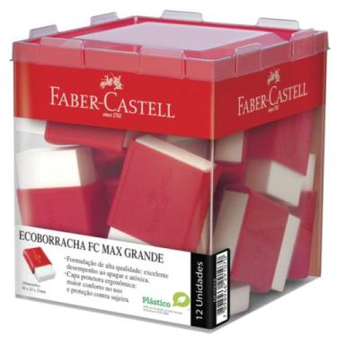 Imagem de Borracha Escolar FABER CASTELL Branca Grande Cinta 12 Unidad - Faber-C