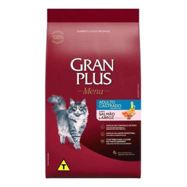 Imagem de Alimento Gran Plus Menu Castrados para gato adulto sabor sal - Congrat