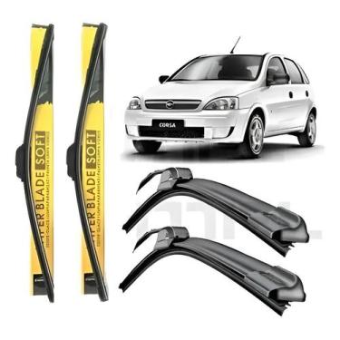 Imagem de Kit Palhetas Limpador Parabrisa Gm Corsa Hatch 2004 À 2012 P - Congrat