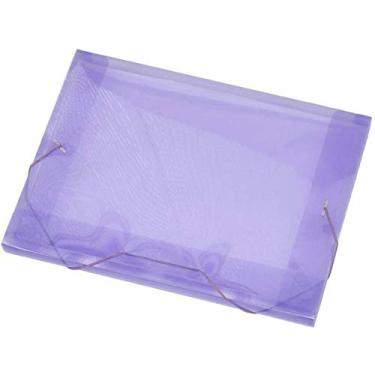 Imagem de Pasta Aba Elástica, ACP, Plástica, Ofício, Lombo de 20 mm, Lilás, 210x297mm, Pacote com 10