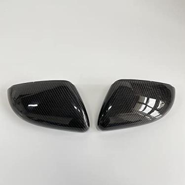 Imagem de Capas de espelho retrovisor de fibra de carbono real de substituição 1:1 para Volkswagen VW Golf MK6 (Serve em: Golf MK6/Golf MK6 GTI/Golf MK6 R20) 2010-2014 Tampas de espelho retrovisor exterior do carro