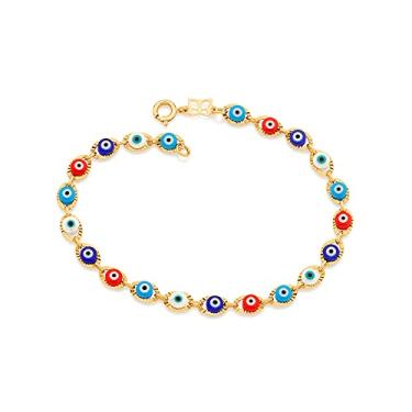 Imagem de Pulseira olho negro Colorido-551413-Rommanel Cor: Colorido; Tamanho: 19