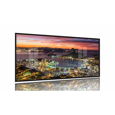 Imagem de Quadro Decorativo Cidade Rio de Janeiro 130x60 Moldura Preta 2x2