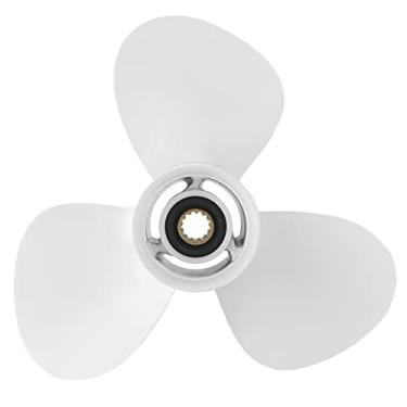 Imagem de Hélice externa, 3 lâminas de substituição de hélice de alumínio de 30,6 cm para motores externos de 25 a 60 HP, 13 dentes, lado direito, 23 cm de inclinação