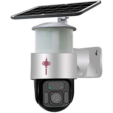 Imagem de Câmera PTZ WiFi ao ar livre com holofote, segurança 1080P WiFi PTZ IP Câmera com áudio bidirecional colorido, visão noturna, detecção de movimento IP66 à prova d'água