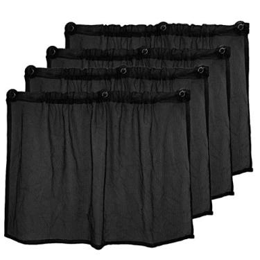Imagem de AUTUT 4 peças de cortina de proteção solar para janela de carro com ventosa, 50,8 x 45,7 cm, efeito visível translúcido não completamente sombreado