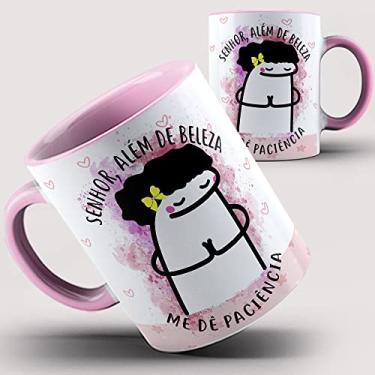 Imagem de Caneca rosa Flork Senhor me dê Paciência além de beleza