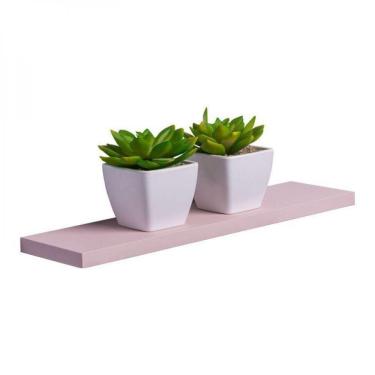 Imagem de Prateleira 60 X 15cm Rosa Claro Suporte Invisível
