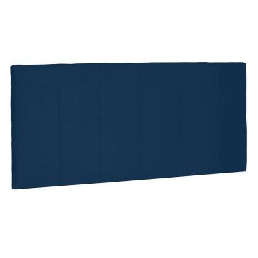 Imagem de Cabeceira Painel Casal 1,40m Ravenna Suede Azul Marinho