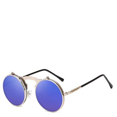 Imagem de Steam punk Sunglasses Men Fashion Street Beat Round Eyeglasses Outdoor Oculos De Sol Feminino UV400,6,China