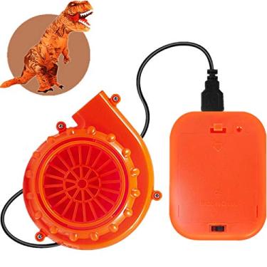 Imagem de Ventilador de ventilador de fantasia para dinossauro Halloween boneca cabeça de mascote ou outras roupas infláveis de jogos, laranja (versão atualizada)