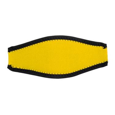 Imagem de menolana Capa com tira de máscara de mergulho mergulho, proteção acolchoada confortável acessórios de equipamento para envoltório de cabelo - amarelo