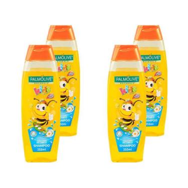 Imagem de Kit 4 Und Shampoo Palmolive Kids Hidratante Todos Tipos Cabelos 350ml