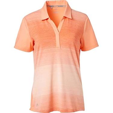 Imagem de Camisa polo feminina Adidas Advantage Ombre Golf Coral PP Rosa/Laranja