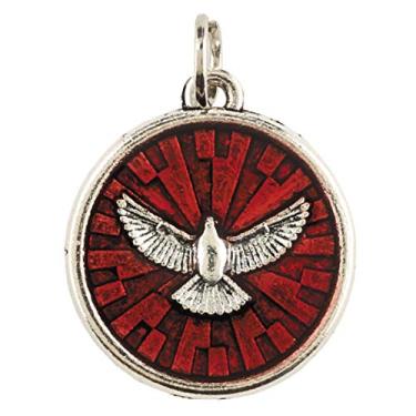 Imagem de Pingente de medalha Come Holy Spirit Dove Confirmation, 1,9 cm
