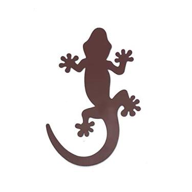 Imagem de Sonoran Souvenirs Ímã protetor de porta de tela de metal Gecko para porta deslizante, tela Lanai, pátio, ímã resistente