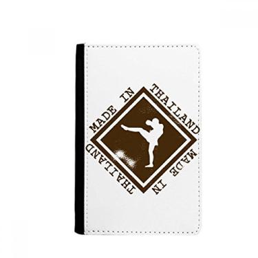 Imagem de Make In Thailand Boxing Art Illustration Passport Holder Notecase Burse Carteira Capa Cartão Bolsa, Multicolor