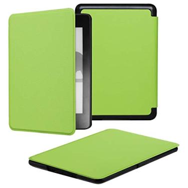 Imagem de ALMIGHTY Capa de couro para Kindle Paperwhite à prova d'água para Amazon Kindle Paperwhite antes de 2018 E-Reader Modedl: DP75SDI ou EY21, Verde