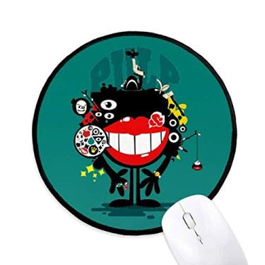 Imagem de DIYthinker Universo e Alien Monster Mouse Pad Desktop Office Tapete redondo para computador