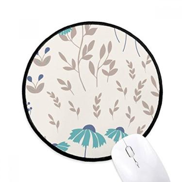 Imagem de Tapete de mouse bege com pintura de planta de flores para computador