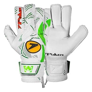 Imagem de POKER LUVA DE GOLEIRO PROFISSIONAL CHAMPION 7 EXTENDED WEVERTON Branco/Verde 10
