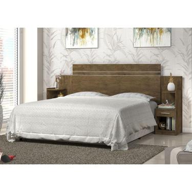 Imagem de Cabeceira Casal Queen Regulável Jequitibá/Off White J&A Móveis Moana Flex 140/160x36x110