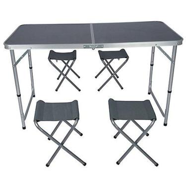 Imagem de Conjunto de Mesa Dobravel Camping com 4 Lugares Klimber