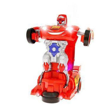 Imagem de Robô Relâmpago Mcqueen Transformers Brinquedo Carrinho Com Luz E Som -