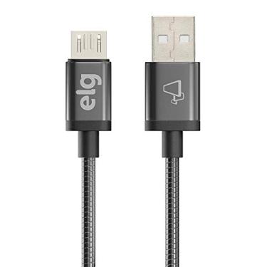Imagem de Cabo Micro USB Inox, Elg, INX510GY, CINZA