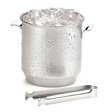 Imagem de Conjunto 12 Baldes Para Gelo Bartender 650ml Com Pinça Forma