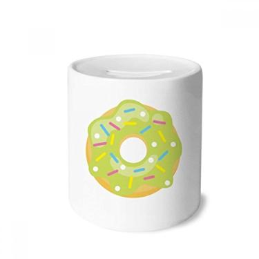 Imagem de DIYthinker Porta-moedas de cerâmica verde rosquinha sobremesa doce caixa para dinheiro presente de cofrinho