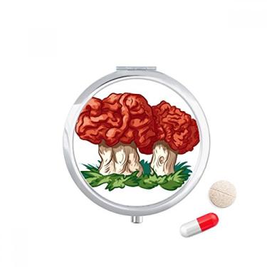 Imagem de Linda caixa de armazenamento de medicamentos com ilustração de cogumelo vermelho