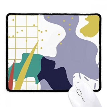 Imagem de Mousepad com estampa de plantas abstratas de treliça, borda costurada, tapete de borracha para jogos