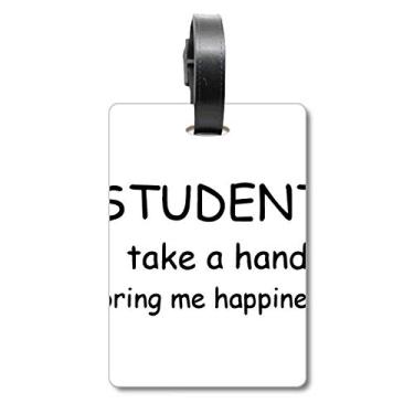 Imagem de Student Take A Hand Bring Me Happiness Mala de Bagagem Etiqueta de Bagagem Etiqueta de Scutcheon