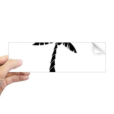 Imagem de DIYthinker Plant Coconut Tree Adesivo retangular para para-choque com silhueta preta