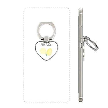 Imagem de Suporte de anel de telefone com pintura de ilha limão natural suporte de coração universal