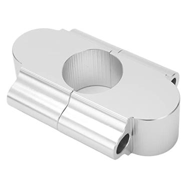 Imagem de Braçadeira de montagem de elevação preta para guidão M, braçadeira de elevação de guidão, 28 mm braçadeira de elevação de guidão de motocicleta universal 30 mm de altura de substituição para Wr250F 2015-2017 Sier (prata)