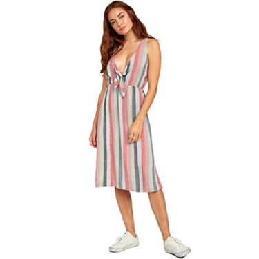 Imagem de RVCA Vestido midi de tecido floral, Multi, XP