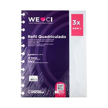 Imagem de Bloco refil grande quadriculado branco 90g com 50 folhas CIRG4025 Caderno Inteligente