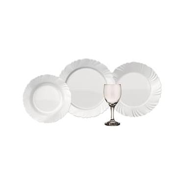 Imagem de Aparelho de Jantar e Taças Duralex Opaline Pétala – 16 Peças