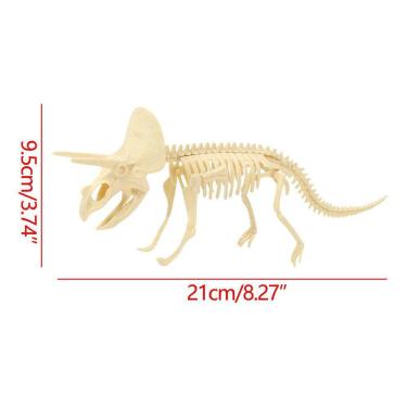 Imagem de Brinquedo de dinossauro montado diy infantil Arqueologia Esqueleto fóssil de dinossauro