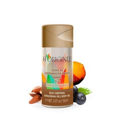 Imagem de H’ORIGINÉE - Óleo Corporal de Castanha-do-Brasil - Açai - Buriti - Rosa Mosqueta- O Poder da Amazônia Hidrata, Previne Estrias - Óleo de Banho Relaxante - Natural e Vegano - 150ml