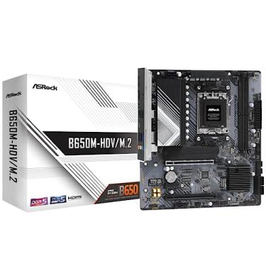 Imagem de Placa Mãe ASRock B650M-HDV/M.2, Chipset B650, AMD AM5, mATX, DDR5