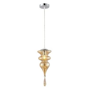 Imagem de Lustre Pendente Pingente Gota Vidro Âmbar Moderno Delicado Luxo Sala Quarto Cabeceira Cozinha Inl89