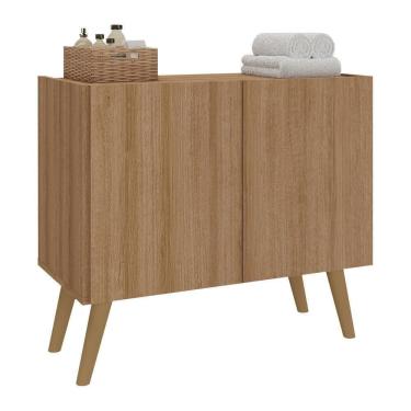 Imagem de Gabinete Armário De Banheiro 62,5cm Retrô 2 Portas Multimóveis Mp5045 Rustic/natural Rustic/natural