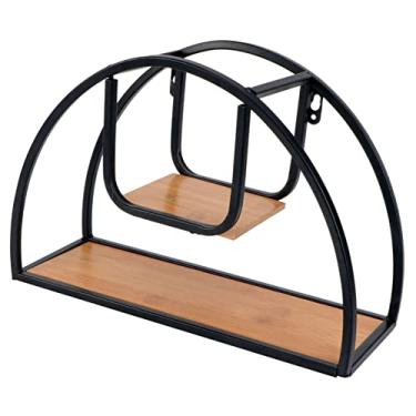 Imagem de HOMSFOU Prateleira Decoração Para Casa Prateleiras De Parede Do Quarto Prateleiras De Parede Rústicas Prateleiras Organizadoras De Artigos Diversos Para Parede Do Banheiro Decoração Para