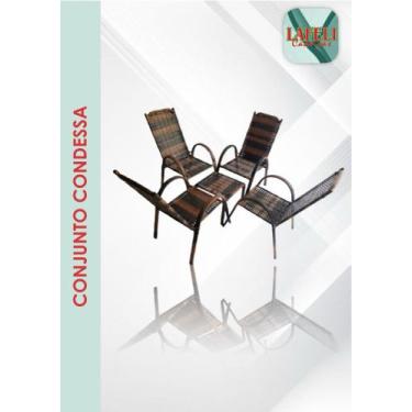 Imagem de Conjunto Condessa Fibra Mesclado - Lafeli Cadeiras